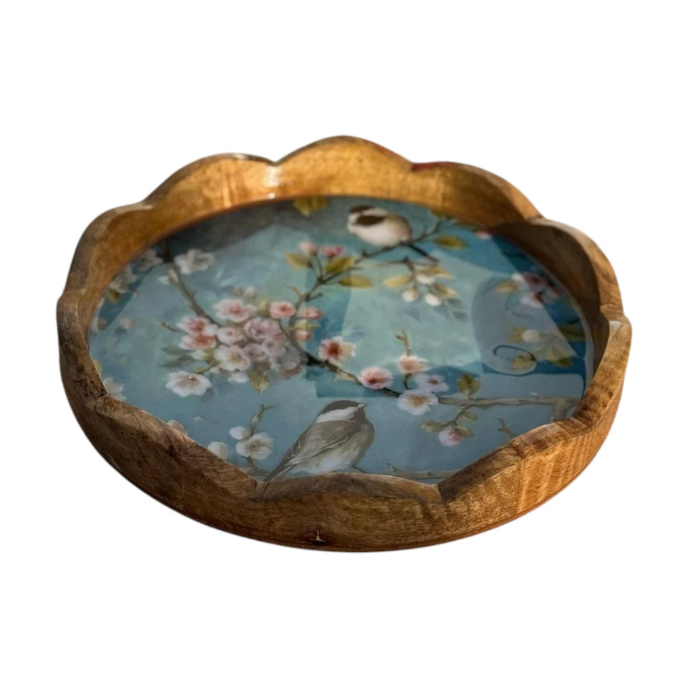 Wooden Serving Tray, Round | STR-27