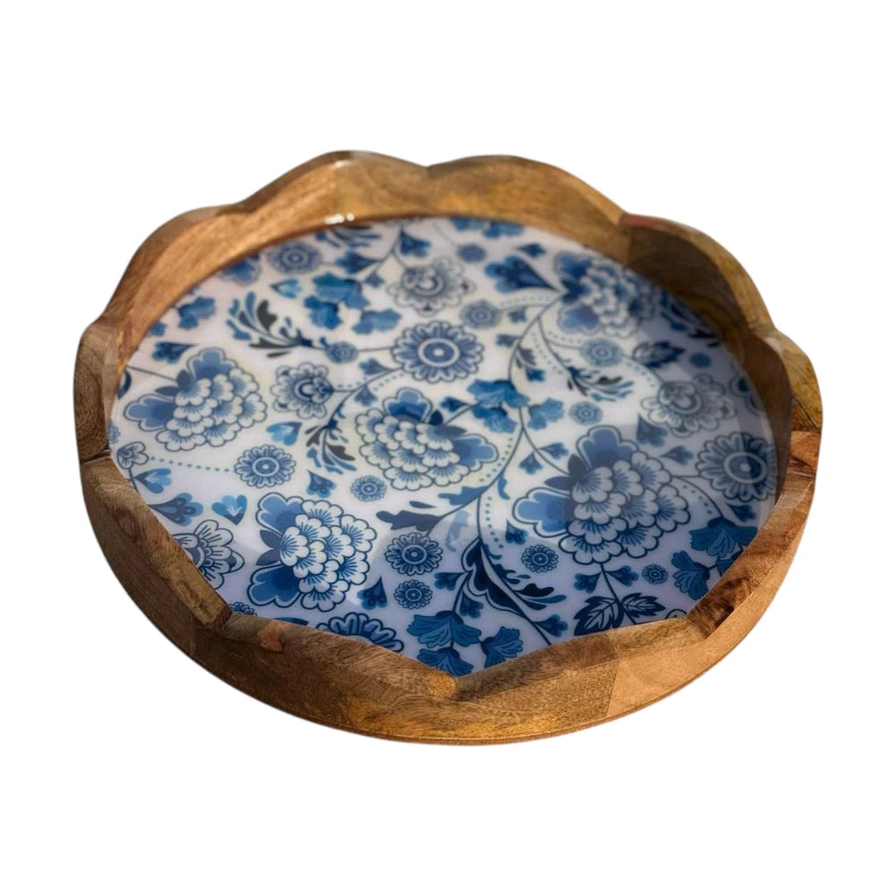 Wooden Serving Tray, Round | STR-28