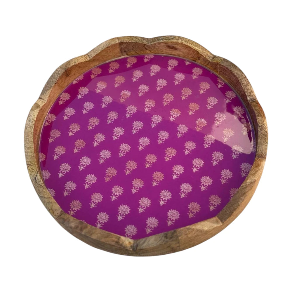 Wooden Serving Tray, Round | STR-29