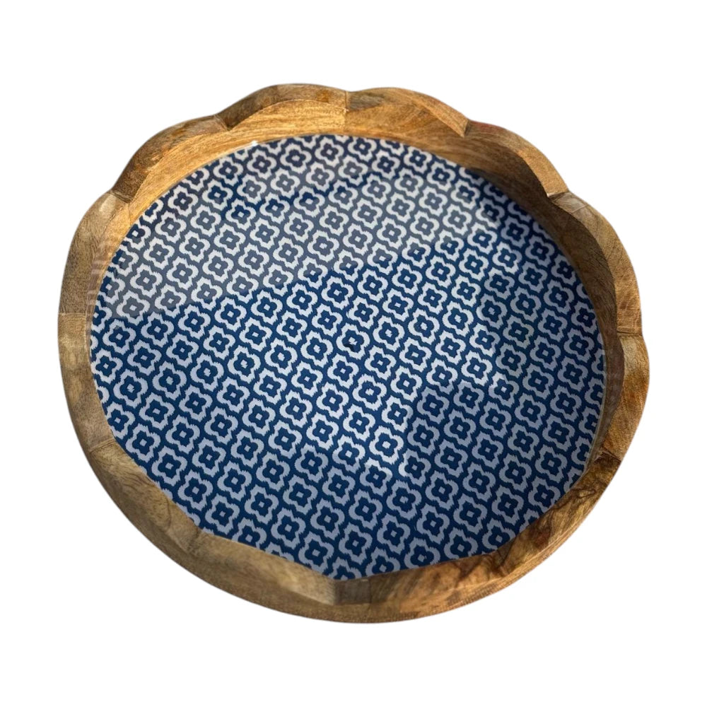 Wooden Serving Tray, Round | STR-33