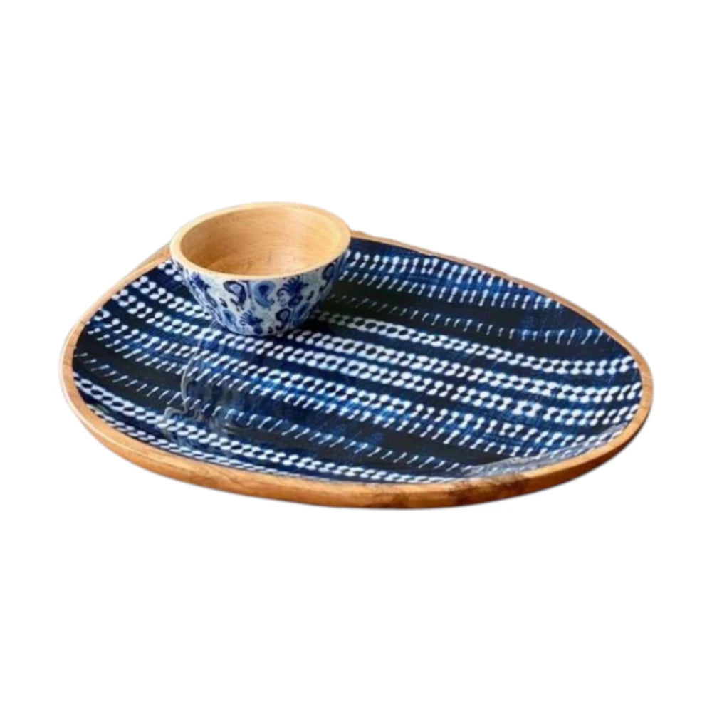 Wooden Serving Platter with Bowl | SPB-01
