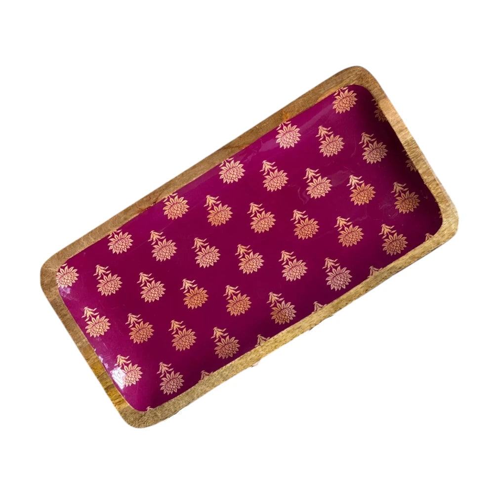 Wooden Platter with Bowl 14x7inch | WPB-08