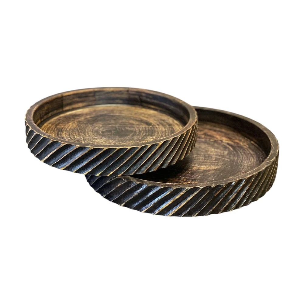 Wooden Serving Tray, Round | STR-35