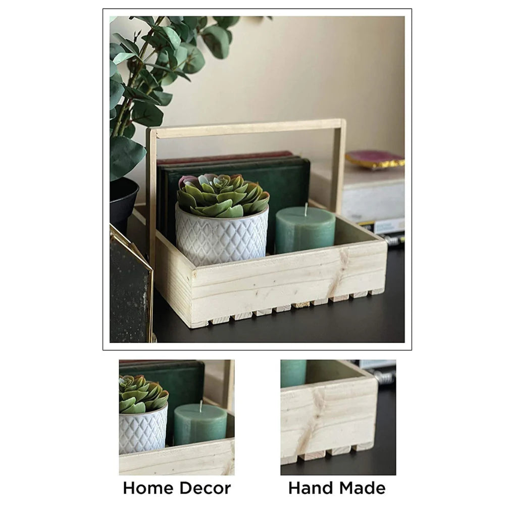 Wooden Basket with Handle | WHC-22