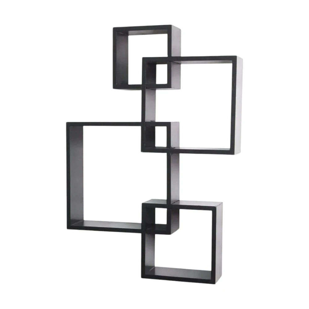 Wooden Intersecting Wall Shelves, Set of 4 | WHC-37