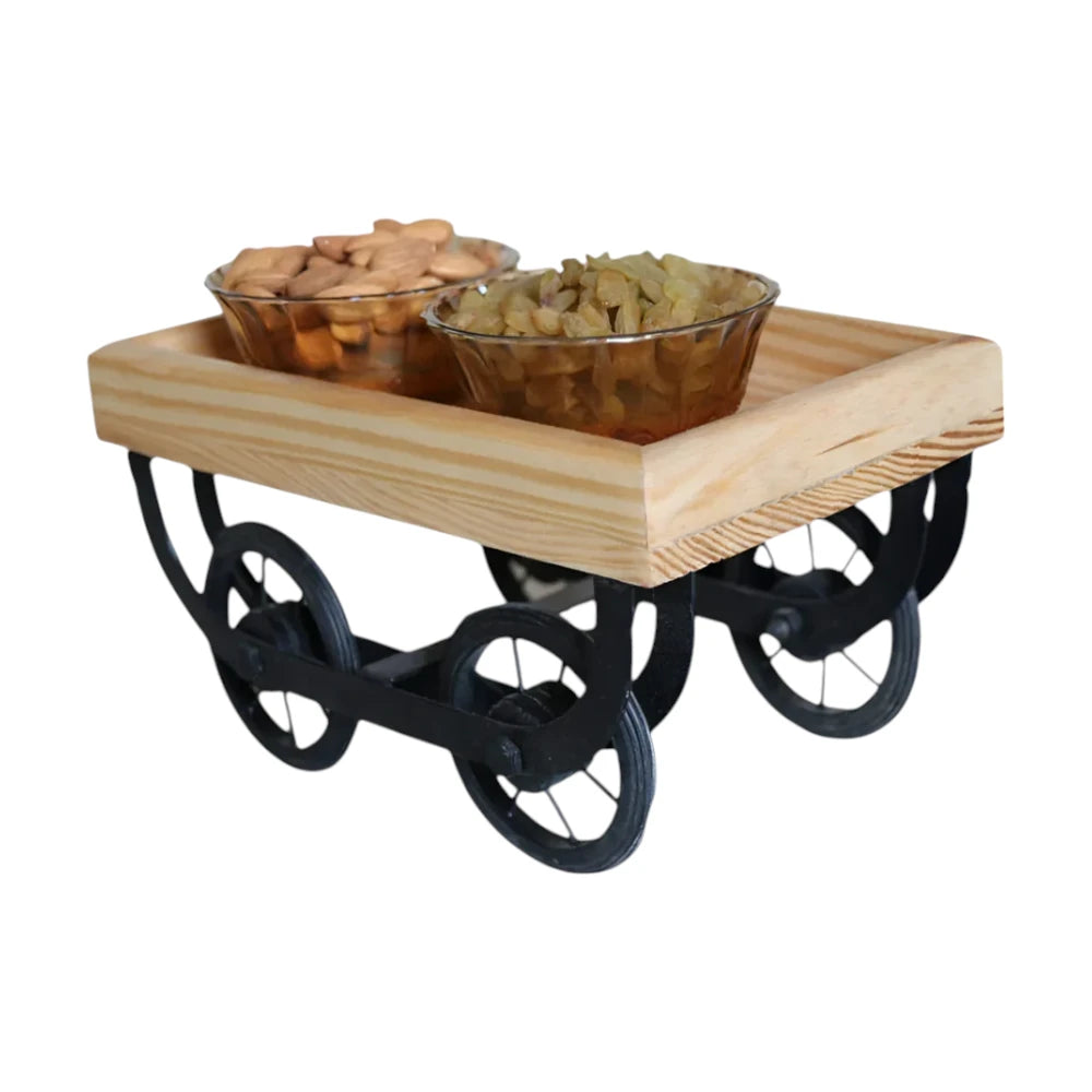 Wooden Cart Style Serving Tray | WHC-27