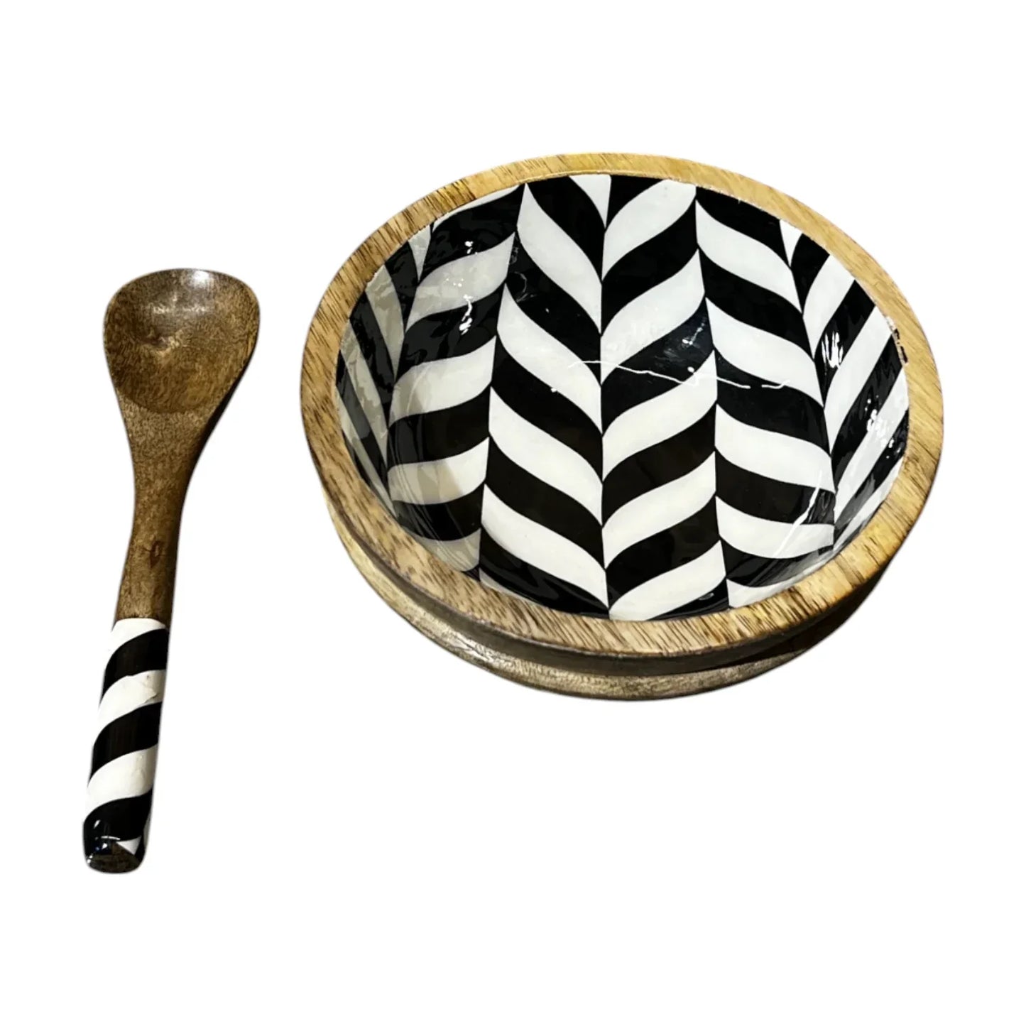 Handcrafted Salad Bowl 2 Pcs Set 7x3 inch