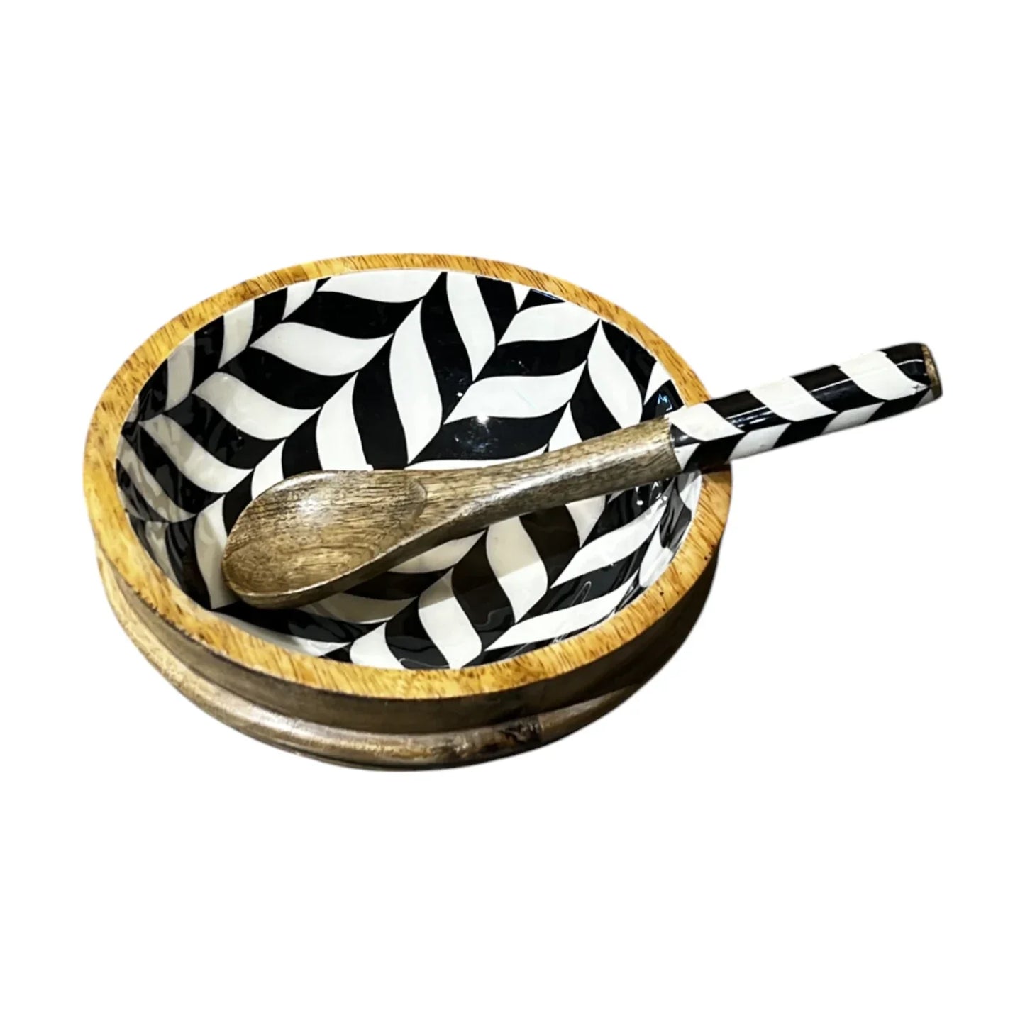 Handcrafted Salad Bowl 2 Pcs Set 7x3 inch