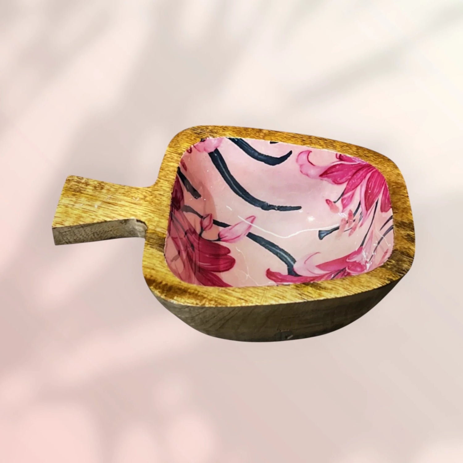 Apple Shaped Wooden Platter 8x5inch