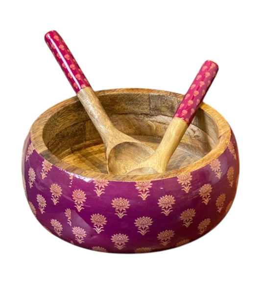 Handcrafted Wooden Salad Bowl Set 3 Pcs 10 x 4 inch |  SBS-06