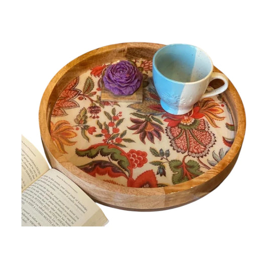 Wooden Serving Tray, Round  |  STR-23