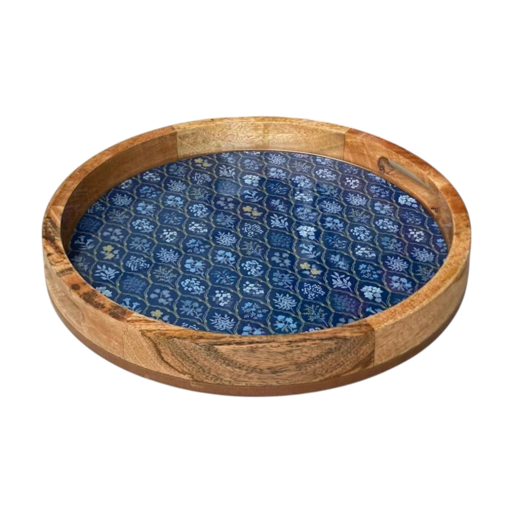 Wooden Serving Tray, Round  |  STR-24