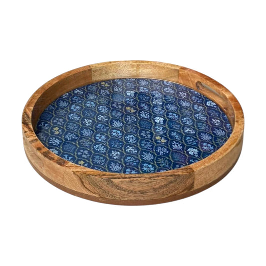 Wooden Serving Tray, Round  |  STR-24