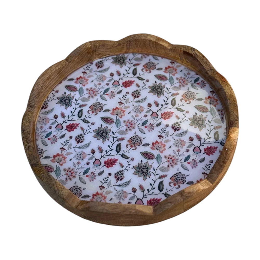 Wooden Serving Tray, Round  |  STR-31