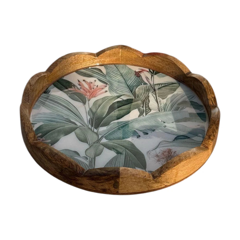 Wooden Serving Tray, Round  |  STR-32