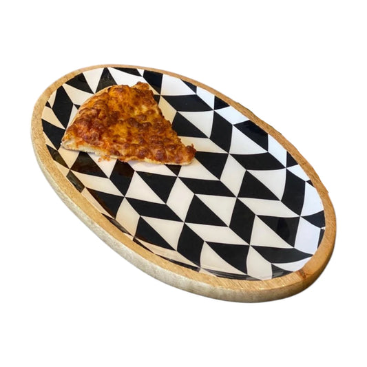 Wooden Platter with Bowl 14x7inch  |  WPB-13