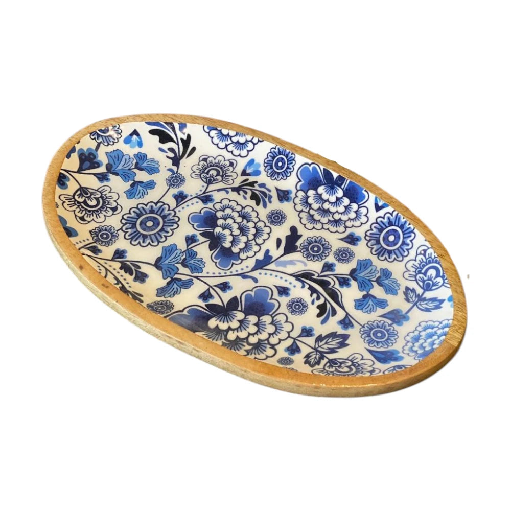 Wooden Platter with Bowl 14x7inch  |  WPB-14