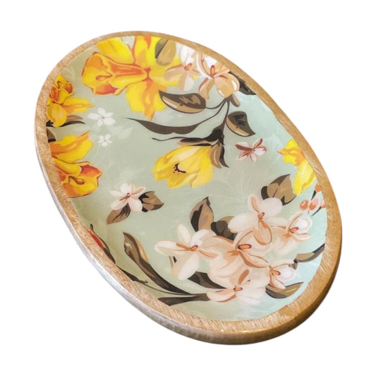 Wooden Platter with Bowl 14x7inch  |  WPB-15