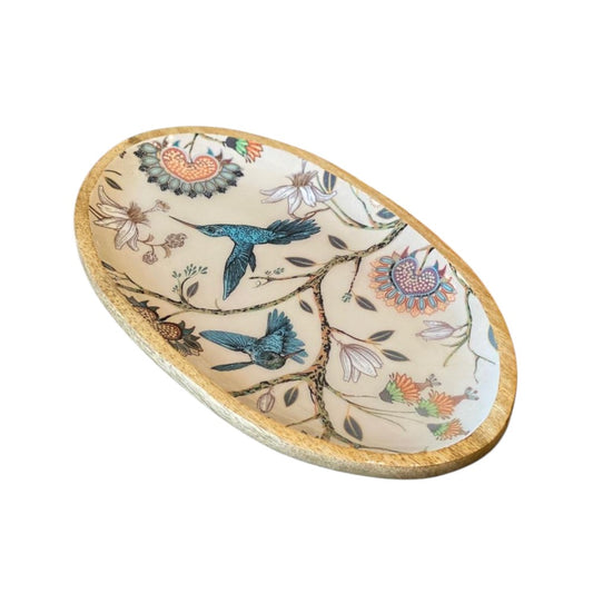 Wooden Platter with Bowl 14x7inch  |  WPB-16