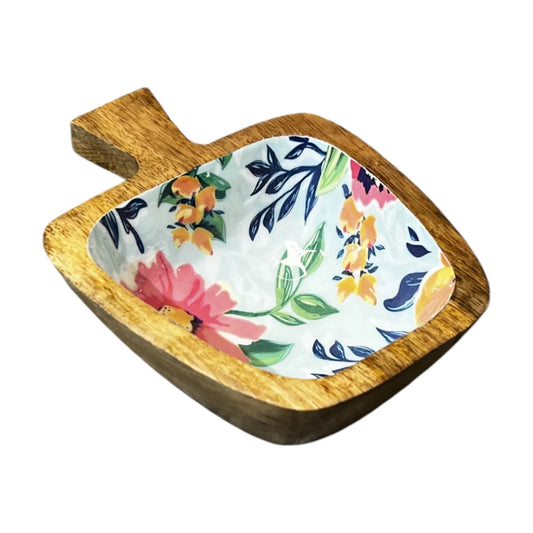 Apple Shaped Wooden Platter