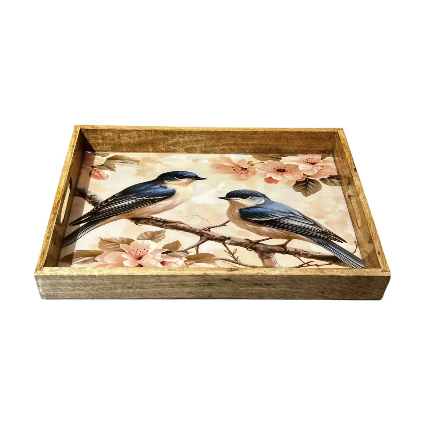 Handcrafted Wooden Tray, Epoxy Inlay