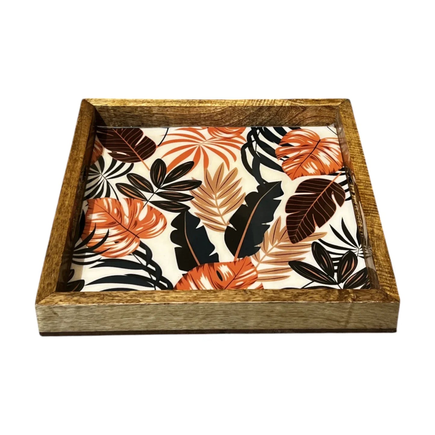 Handcrafted Wooden Tray, Epoxy Inlay