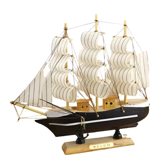 Wooden Sailing Ship Showpiece 10x10cm, WHC00034