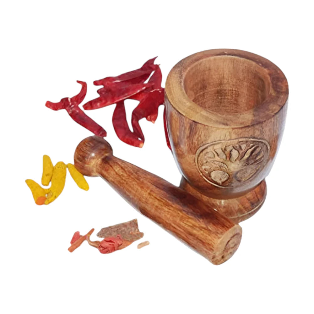 Wooden Mortar & Pestle, WHC00059