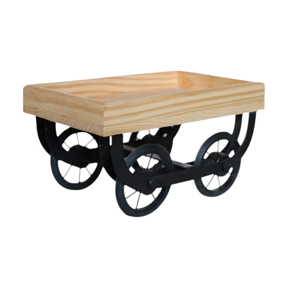 Wooden Cart Style Serving Tray | WHC-27