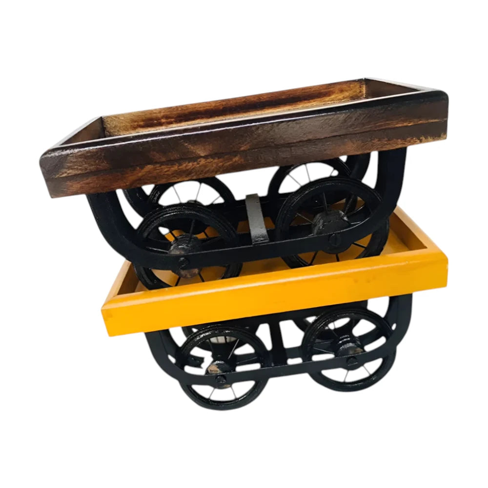 Wooden Cart Style Serving Tray | WHC-28