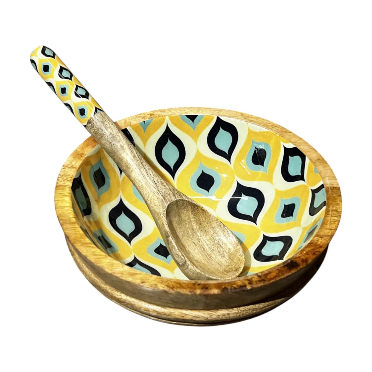 Handcrafted Salad Bowl 2 Pcs Set 7x3 inch