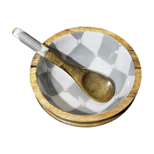 Handcrafted Salad Bowl 2 Pcs Set 7x3 inch