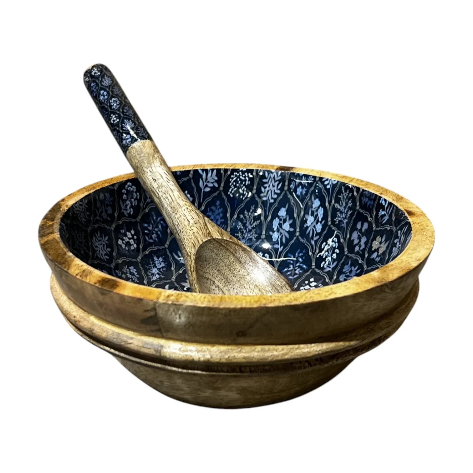 Handcrafted Salad Bowl 2 Pcs Set 7x3 inch