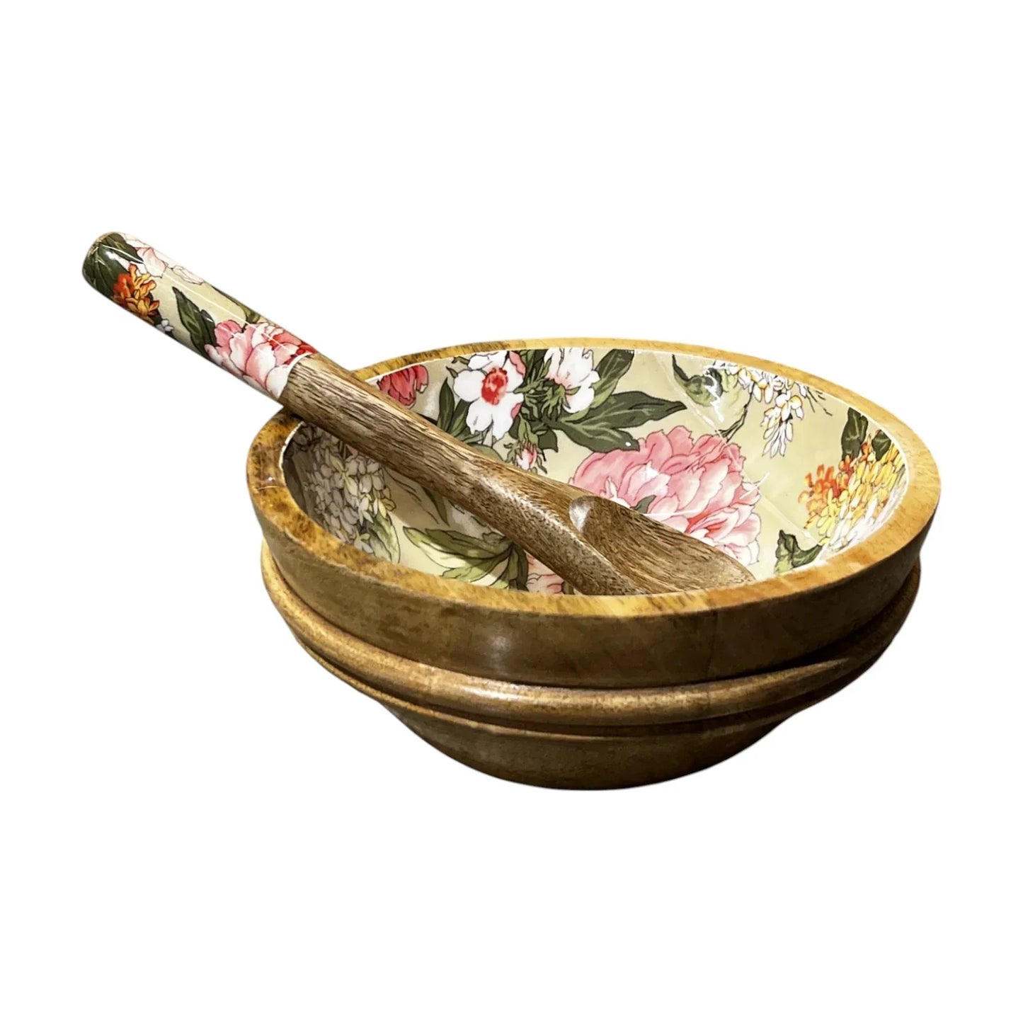 Handcrafted Salad Bowl 2 Pcs Set 7x3 inch