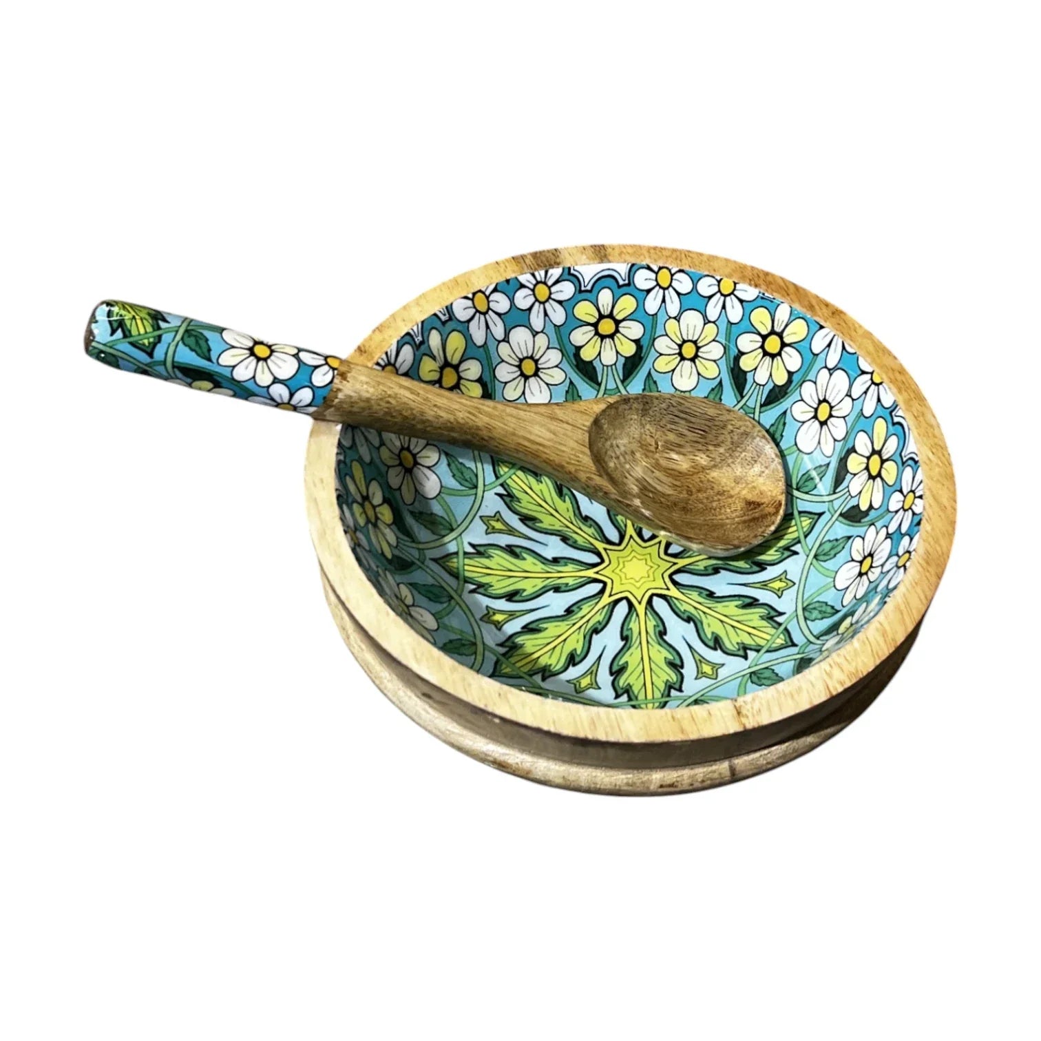 Handcrafted Salad Bowl 2 Pcs Set 7x3 inch