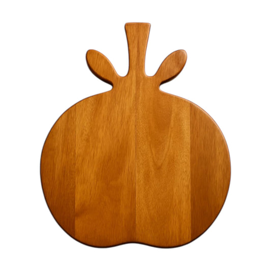 Wooden cutting board with a unique shape.