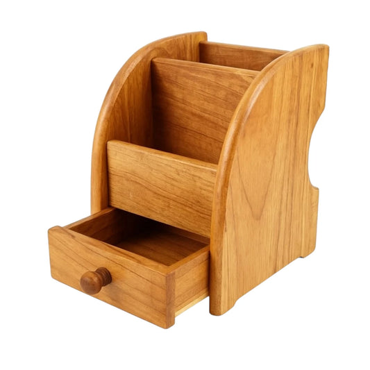 Wooden Pen Holder with Drawer | WHC-45
